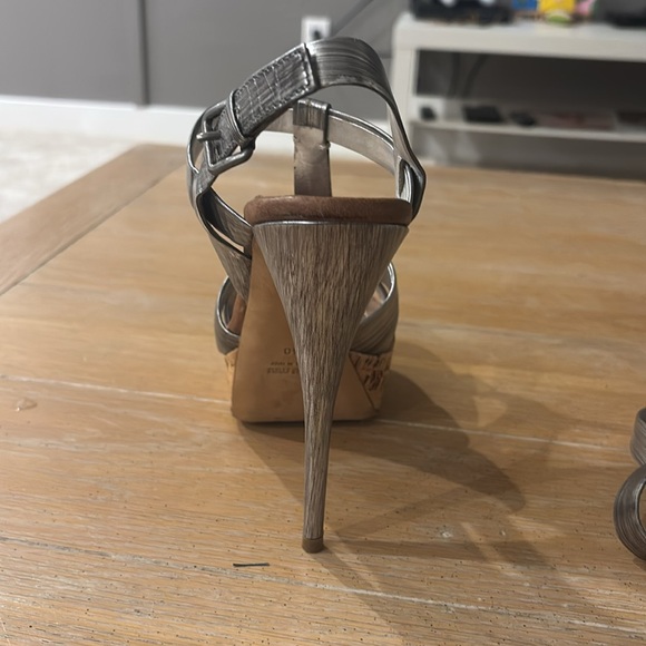 silver and cork miu miu heels - Picture 7 of 7
